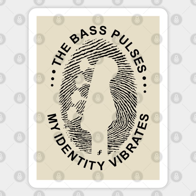 Identity Vibrates. Bass DNA (Light) Magnet by filiposwear